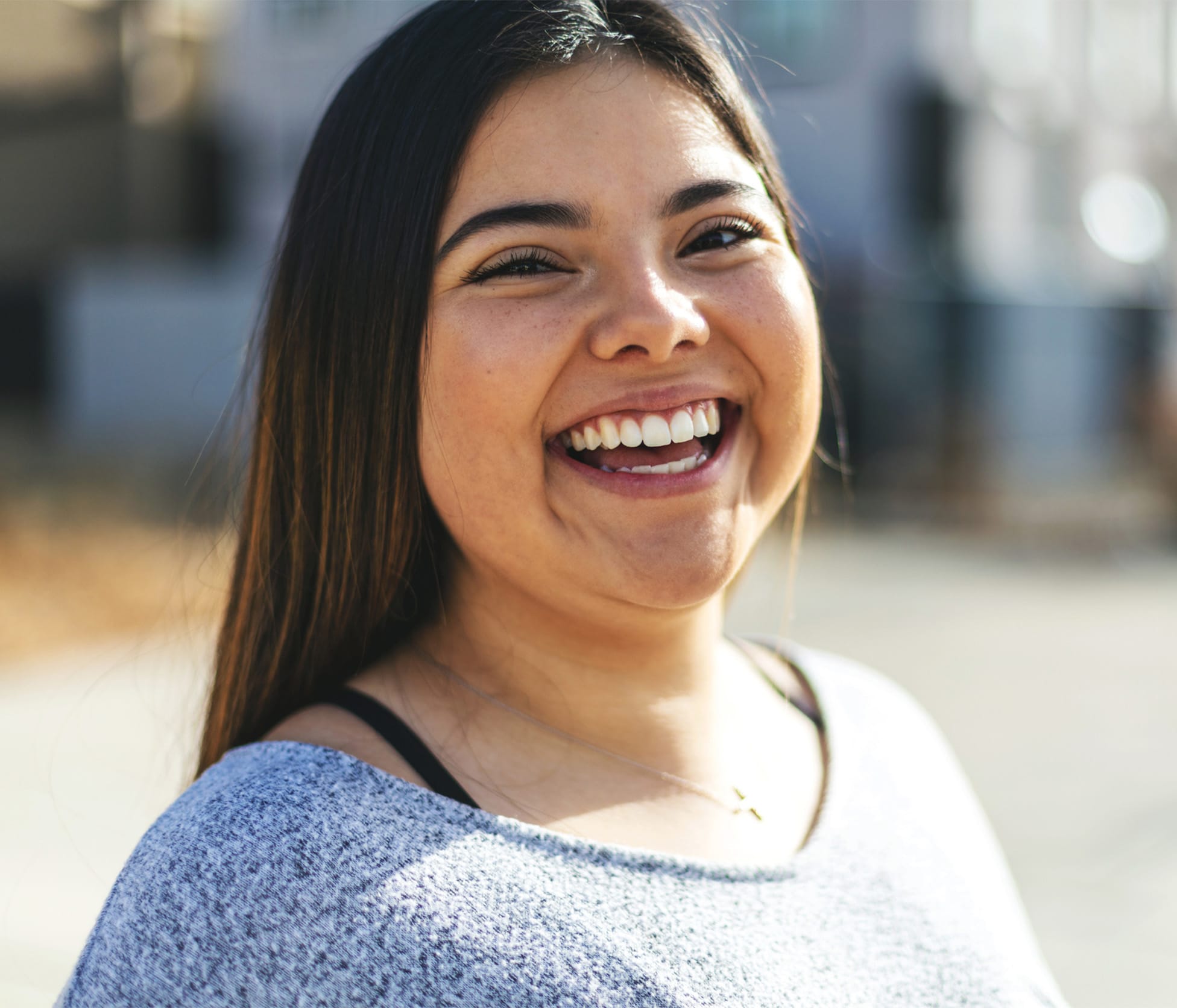 Woman smiling